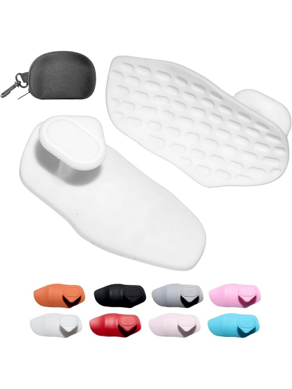 Silicone Gym Workout Grips Weight Lifting Pads Gloves Alternative White Case